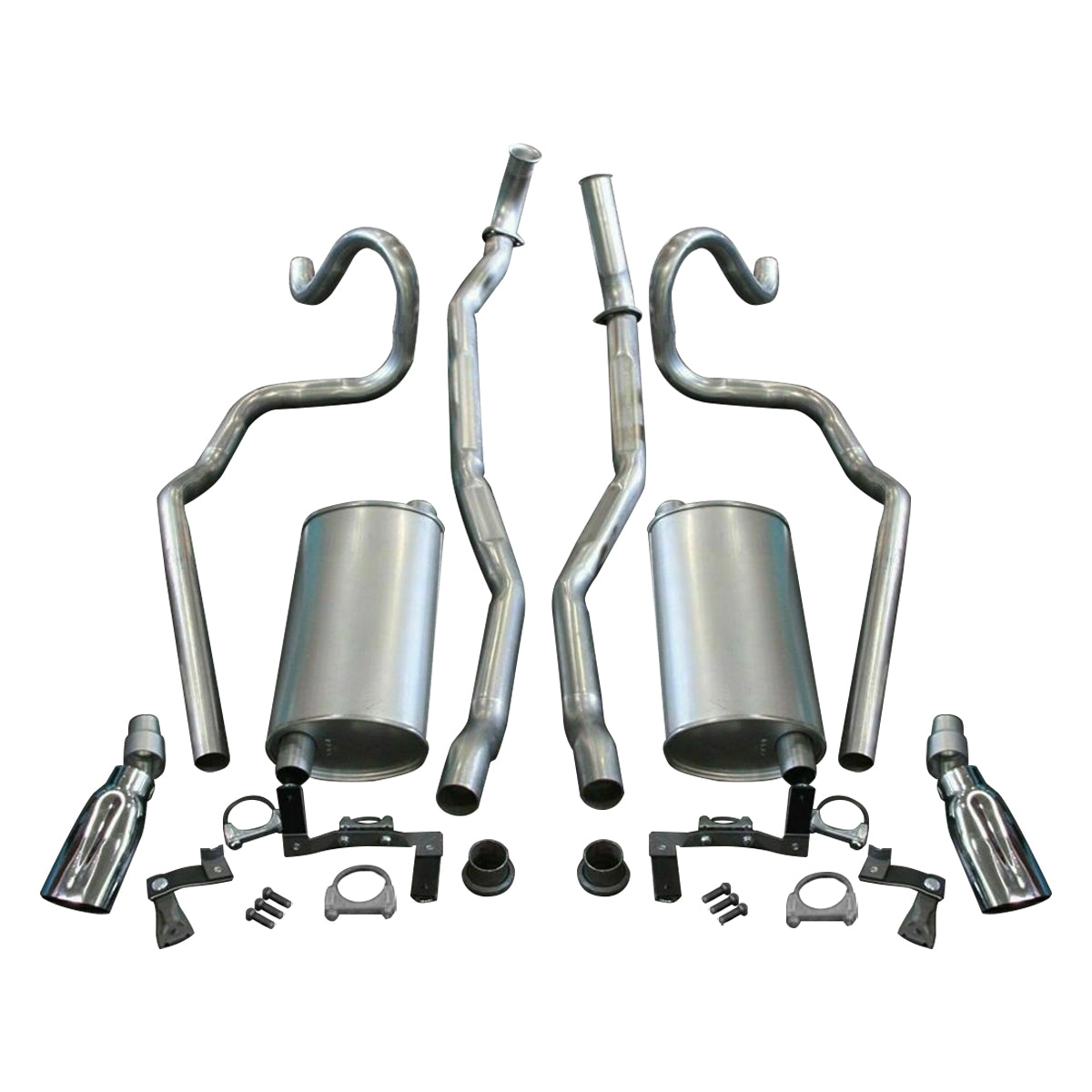 1969 Chevelle Complete Exhaust System For Big Block 2-1/2 Head Pipes 2" Straight Tail Pipes