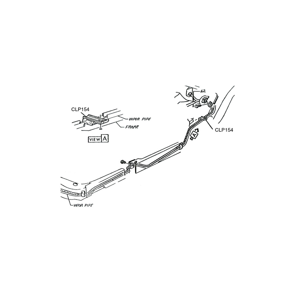 Brake And Fuel Line Clip GM A-body Frame Clip Phosphate 1pc