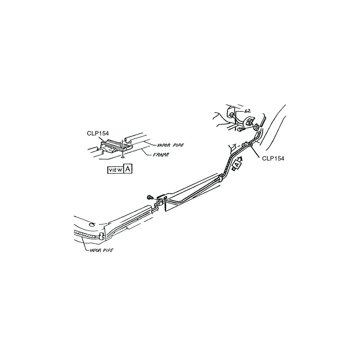 Brake And Fuel Line Clip GM A-body Frame Clip Phosphate 1pc