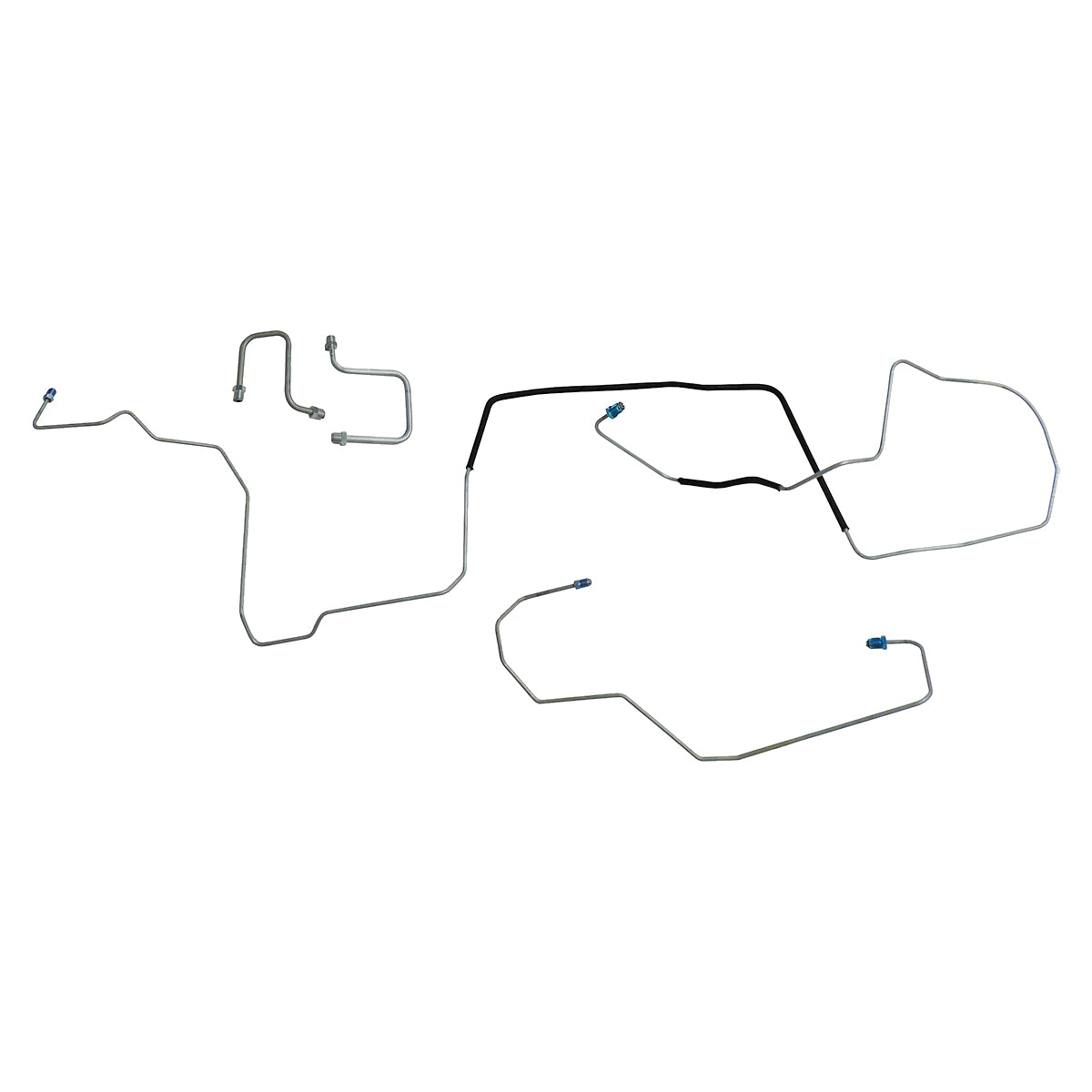 2006-07 Chevrolet Monte Carlo Four-Wheel Disc w/ABS Front Brake Line Kit (w/o Flex) 4pc, OE Steel