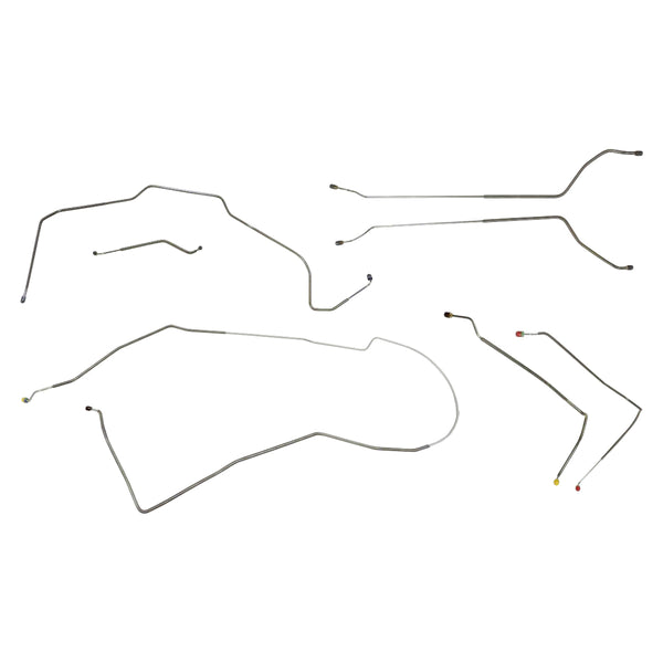 1971-72 Chevrolet Monte Carlo SS Power Disc Brake Line Kit 7pc, OE Steel