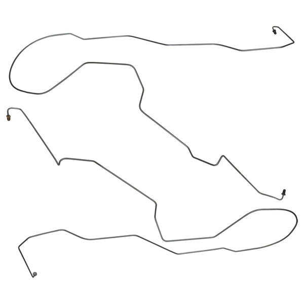 1997-1999 Chevrolet Monte Carlo, Front Disc-Rear Drum with ABS, Front to Rear Brake Lines - 2pc - OE Steel