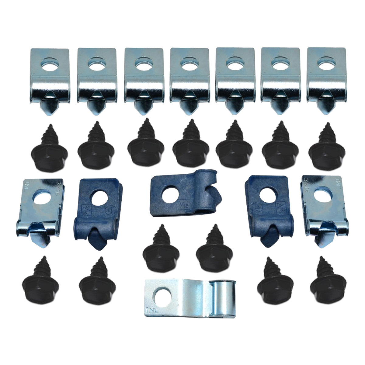 1969 Chevrolet X-Body Nova Brake Line Clip Kit 25pc