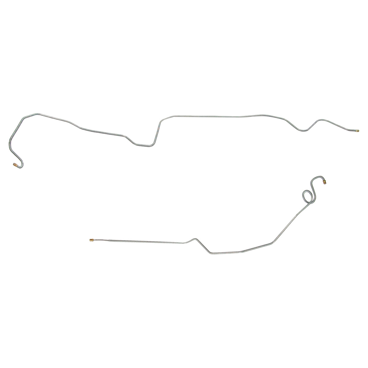1969 Chevrolet Nova Power/Manual Disc 1/4" F to R Brake Lines 2pc, OE Steel