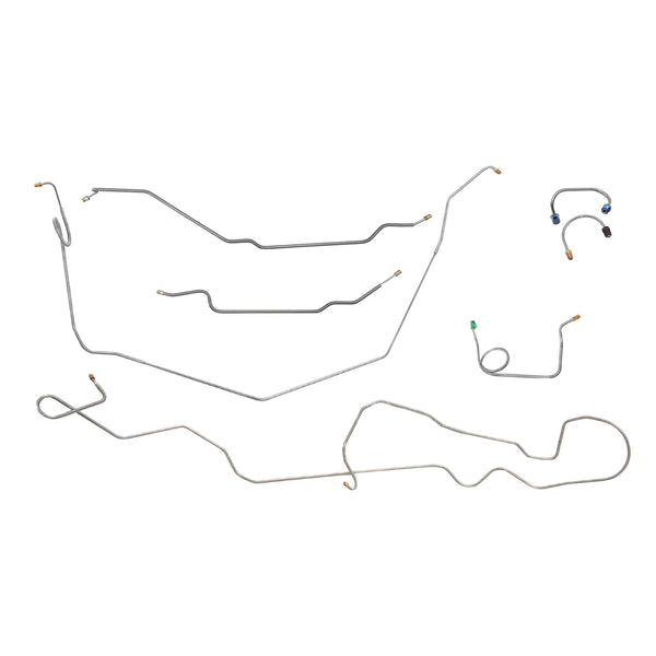 1970 Chevrolet Nova/SS Manual Drum Brake Line Kit 7pc, OE Steel