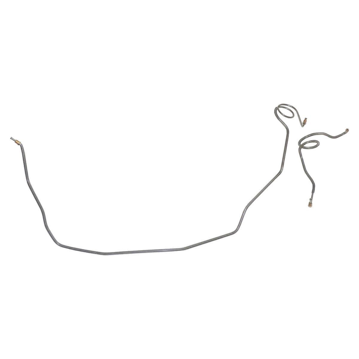 1973-74 Nova/Ventura/Apollo/Omega, Power/Manual Disc, Right & left Front Brake Lines, 2pc OE Steel
