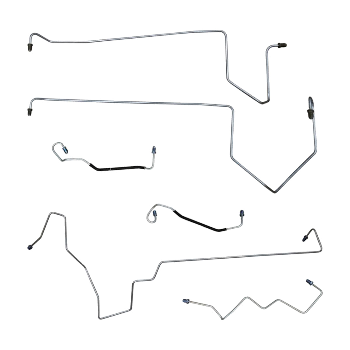 2001-02 Chrysler/Dodge Sebring/Stratus Two-Door Four-Wheel Disc w/ABS Front Brake Line Kit 6pc, OE Steel