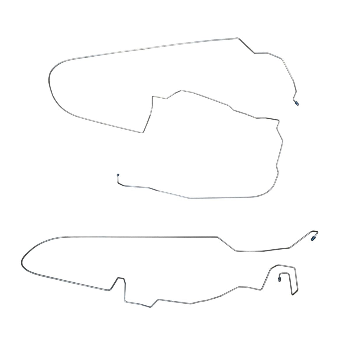 2001-02 Chrysler/Dodge Sebring/Stratus Two-Door Four-Wheel Disc w/ABS Mid Chassis Brake Line Kit 2pc, OE Steel