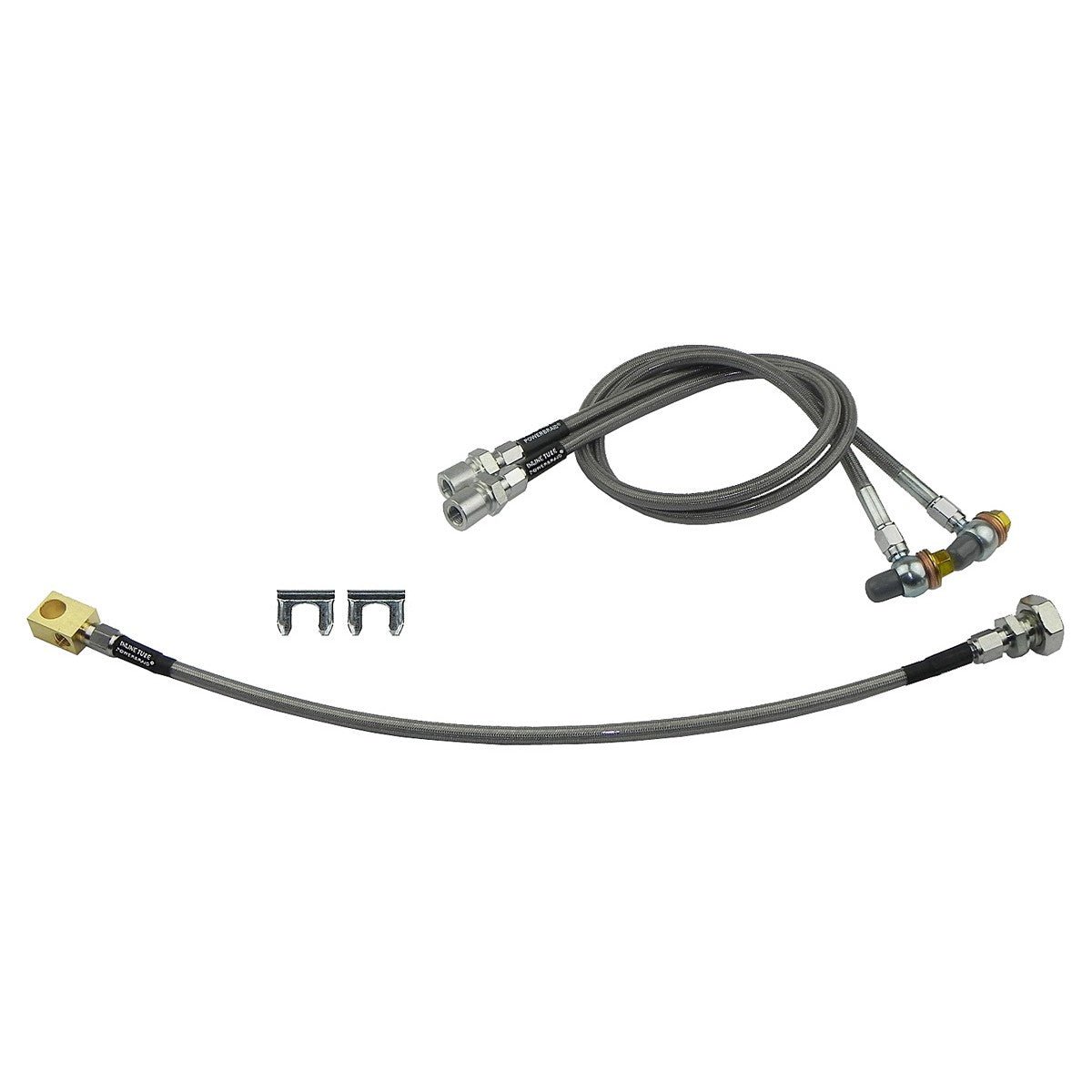 1988-98 Chevrolet GMC Truck Tahoe Suburban 2wd 1/2-3/4 ton Stainless Braided Bake Hose Kit 3pc