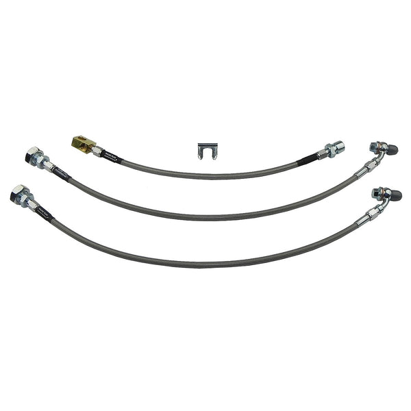 1971-72 Chevrolet GMC K10 K15 Blazer Suburban 4wd 1/2 ton Stainless Braided Brake Hose Kit 3pc