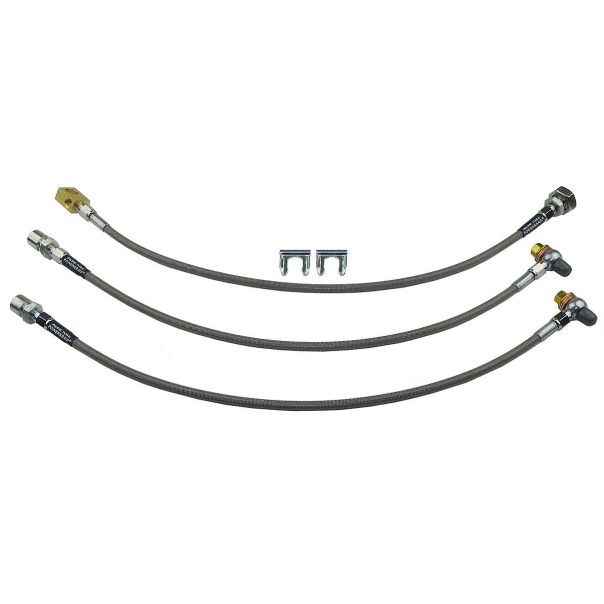 1991 Late Chevrolet GMC S10 S15 PU  Blazer 4wd Stainless Braided Brake Hose Kit 3pc