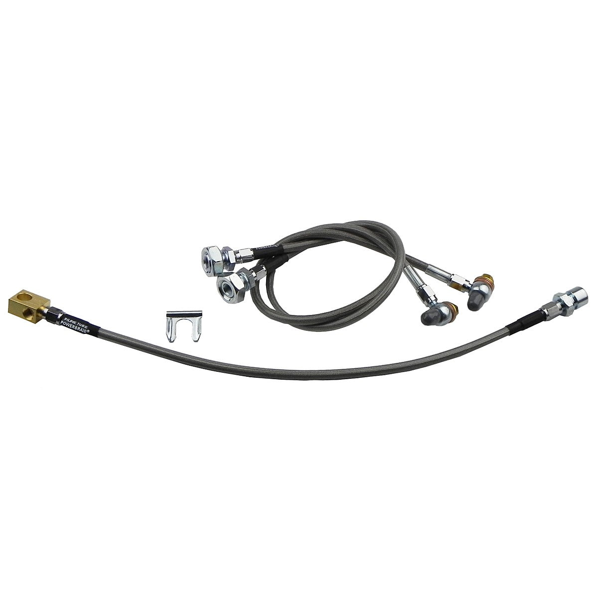1979-87 Chevrolet GMC K10 K20 Blazer Surburban 1/2 & 3/4 Ton 4WD Stainless Braided Brake Hose Kit 2"-4" Lift 3pc