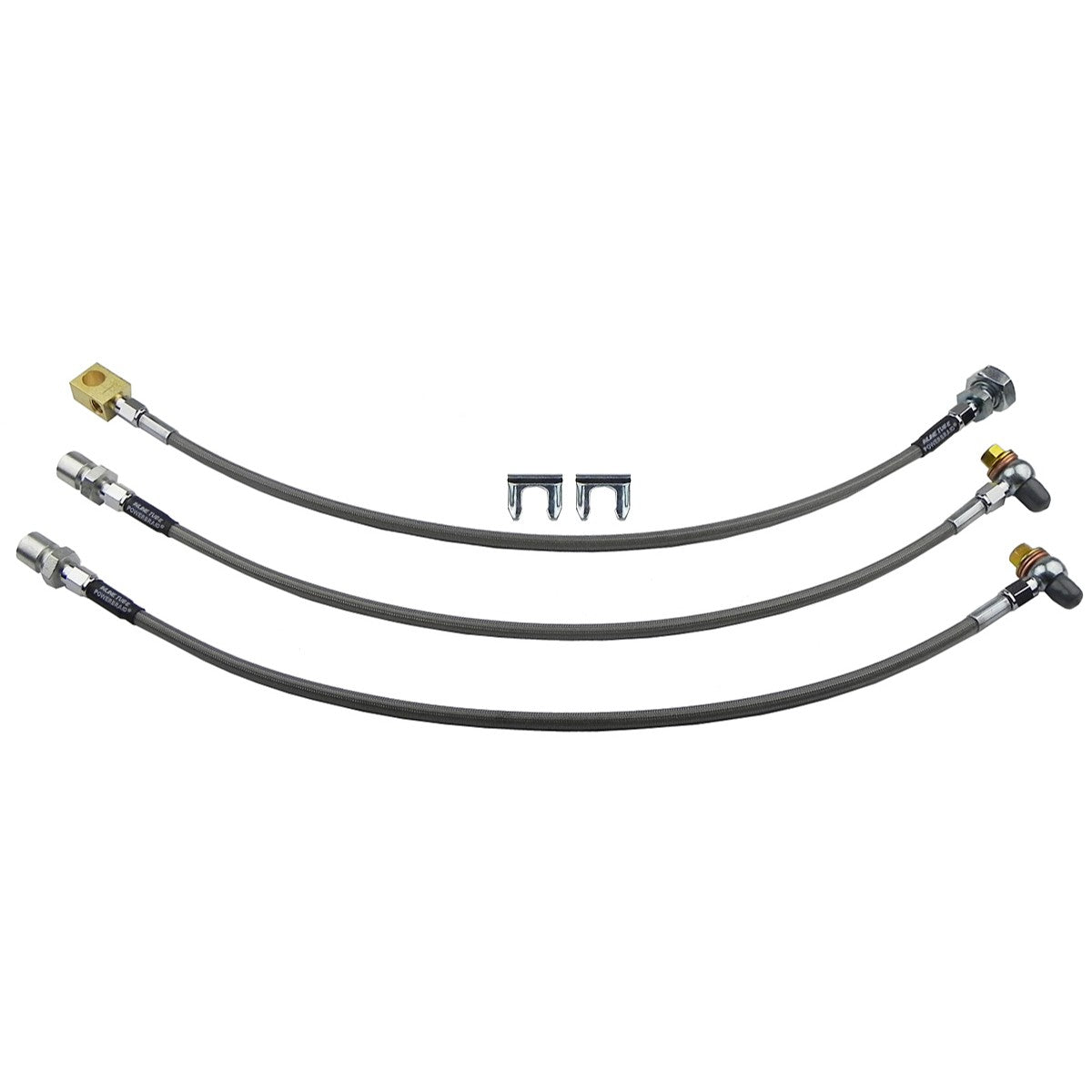 1988-98 Chevrolet GMC K1500 K2500 Stainless Braded Brake Hose Kit For 2"-4" Lifts 3pc