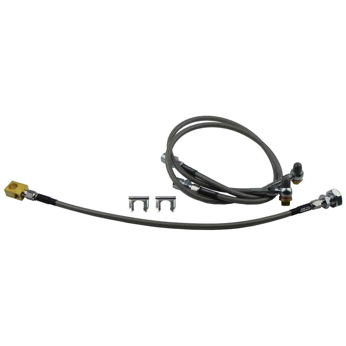 1988-98 Chevrolet GMC K3500 Stainless Braided Brake Hose Kit 3pc