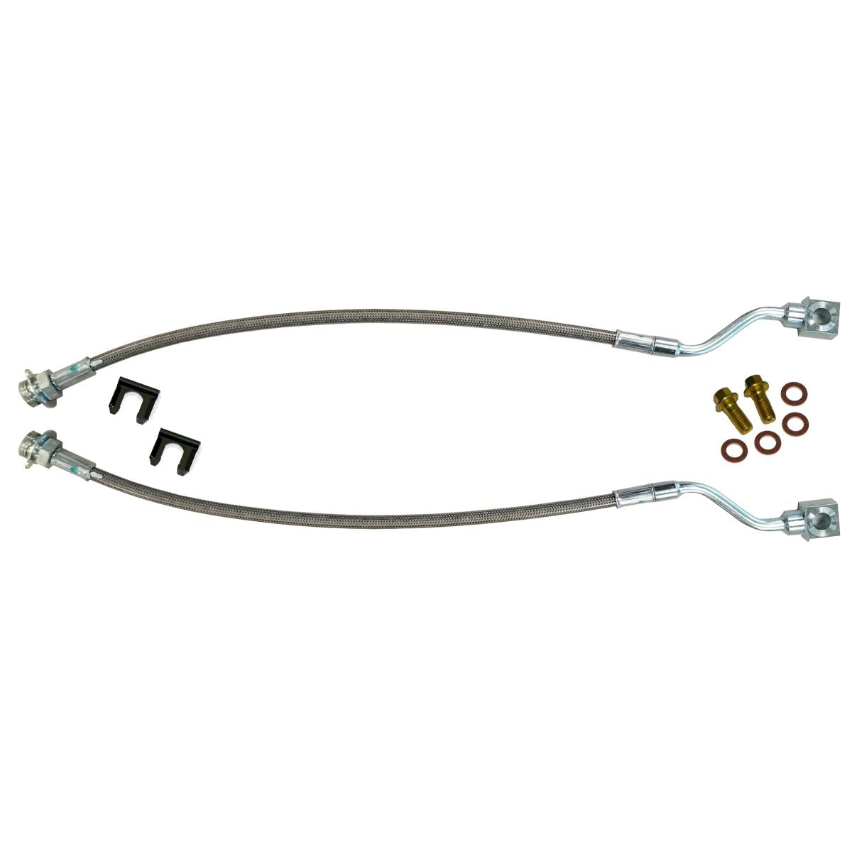 1999-07 Chevy / GMC Truck 2wd 4wd 1/2 3/4 & 1 Ton Rear SS Hose Kit For Rear Disc 22"