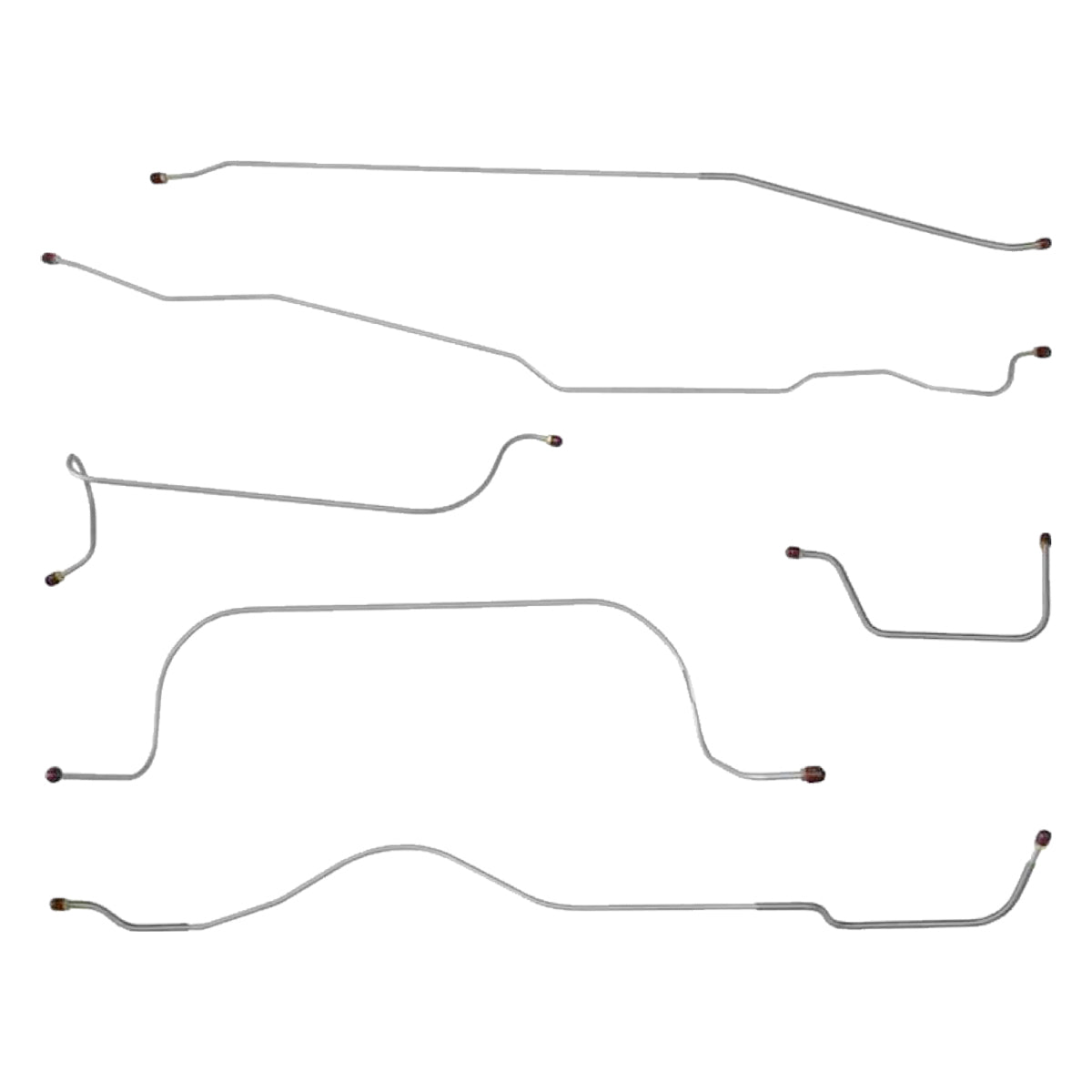 1936 Chevrolet GMC Truck 2WD 1/2-Ton Std. Cab Shortbed Complete Manual Brake Line Kit 6pc, OE Steel