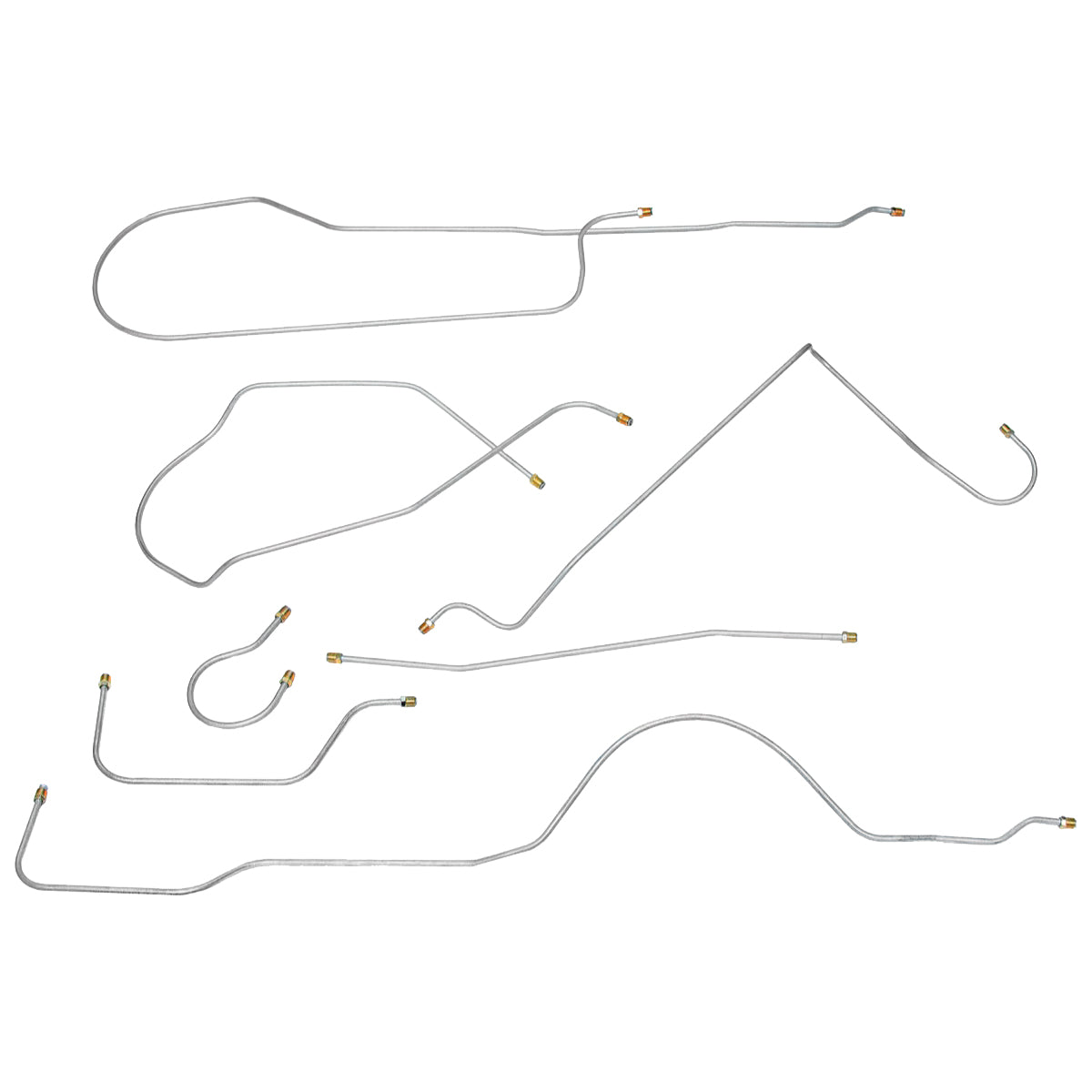 1940 Chevrolet GMC Truck 2WD 1/2-Ton Std. Cab Short Bed Manual Drum Complete Brake Line Kit 7pc, OE Steel