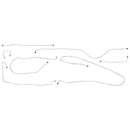 1947-49 Chevrolet GMC Truck 2WD 1/2-Ton Shortbed 1/4" Rear Axle Manual Drum Brake Line Kit 7pc, OE Steel
