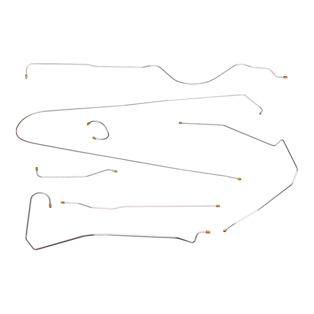 1951 Chevrolet GMC Truck 2WD Std. Cab Shortbed Manual Drum Complete Brake Line Kit 7pc, OE Steel