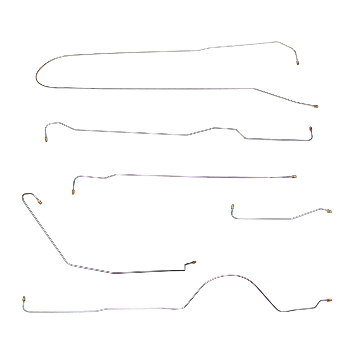 1954 Chevrolet GMC Truck 2WD Std. Cab Shortbed Manual Drum Brake Line Kit 6pc, OE Steel