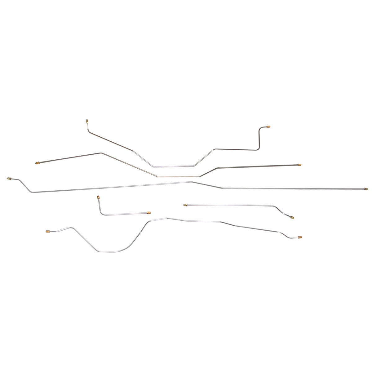 1957 Chevrolet GMC Truck 2wd Or 4wd 1/2-Ton Std. Cab Longbed Manual Drum Brake Line Kit 6pc, OE Steel