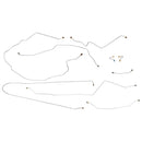 1967 Chevrolet GMC Truck 2wd Complte Power Drum Brake Line Kit 9pc, 1/2 ton, Coil Rear, Short Bed, OE Steel