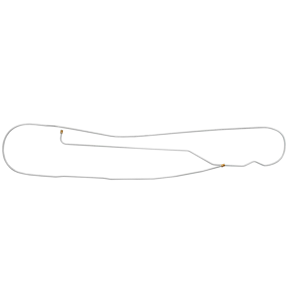 1967-70 Chevrolet GMC Truck 4wd 1/2 & 3/4 Ton Long Bed Leaf Rear Front To Rear Brake Line 1pc, OE Steel