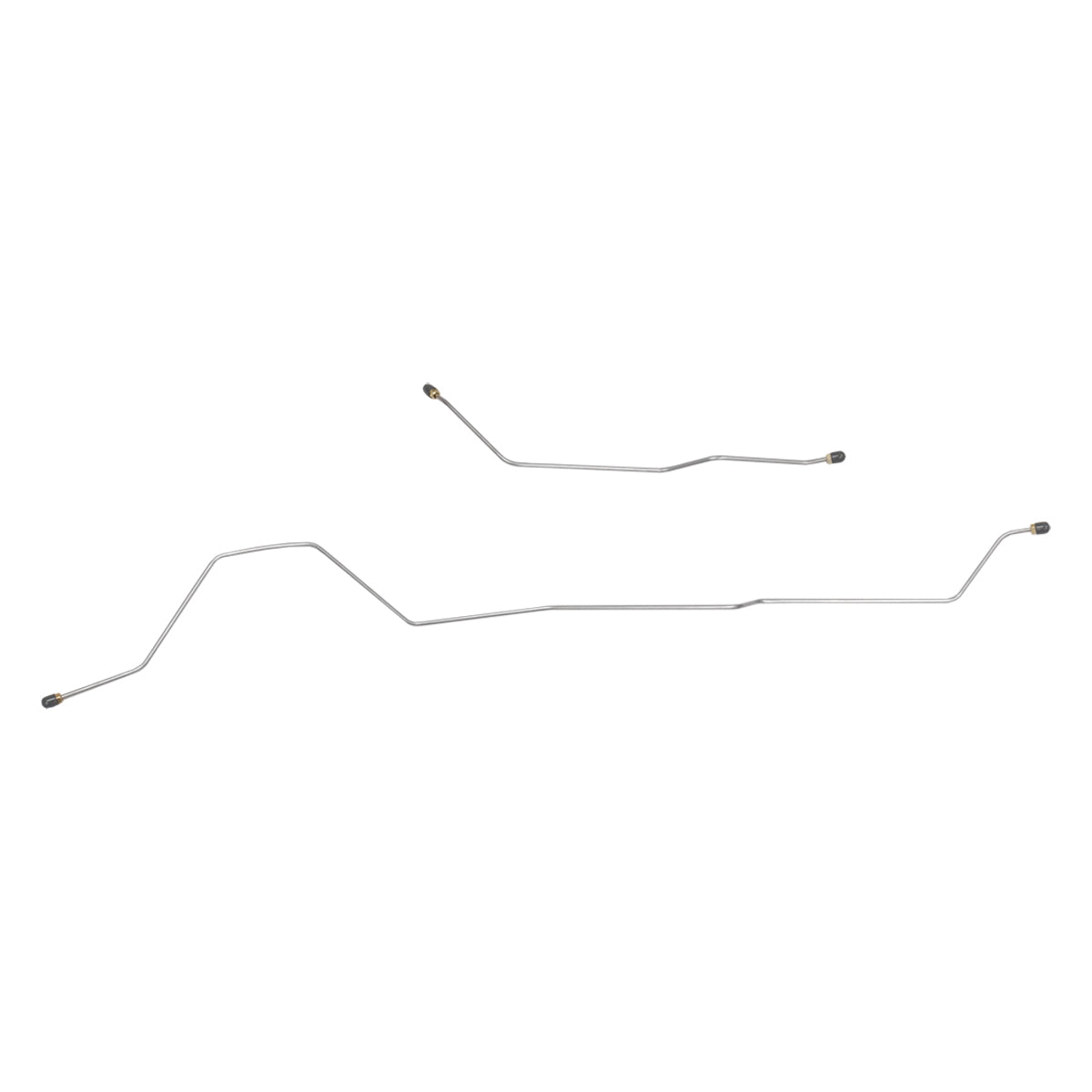 1967-70 Chevrolet GMC Truck 4wd 1/2 Ton Rear Axle Brake Lines 2pc, OE Steel