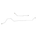 1967-70 Chevrolet GMC Truck 4wd 1/2 Ton Rear Axle Brake Lines 2pc, OE Steel