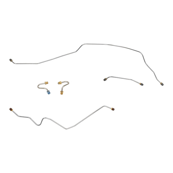 1967 Chevrolet Suburban 2wd Complete Power Drum Brake Line Kit 9pc, 3/4 ton, OE Steel