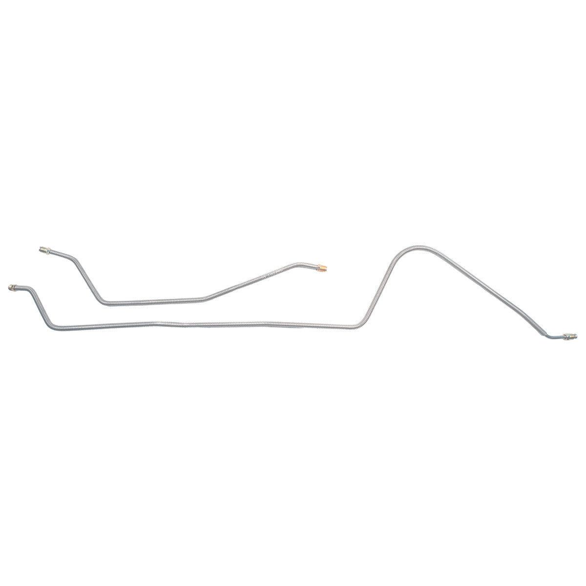 1971 Chevrolet/GMC Truck 2WD 3/4-Ton 1/4" Leaf Rear Axle Brake Lines 2pc, OE Steel