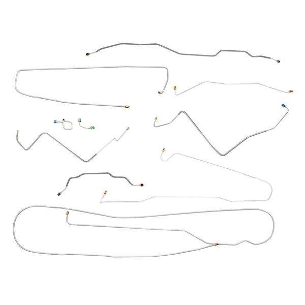 1971 Chevrolet/GMC Suburban 4WD 1/2-Ton Power Disc Brake Line Kit 10pc, OE Steel