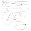1972 Chevrolet GMC Truck 2WD 1/2-Ton Short Bed Coil Rear Power Disc Brake Line Kit 11pc, OE Steel
