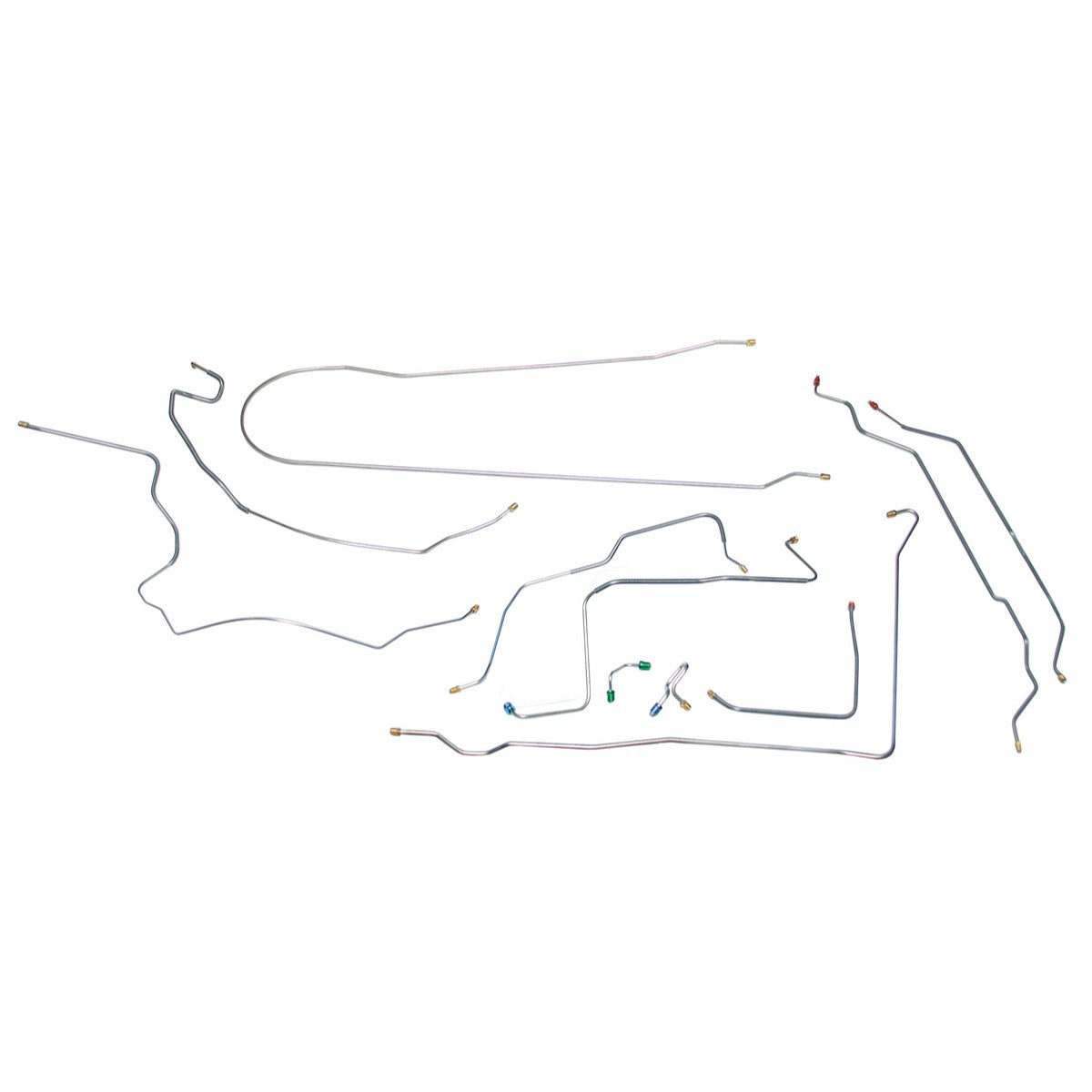 1972 Chevrolet GMC Truck 2wd Power Disc Full Brake Line Kit 10pc 1/2 ton, Leaf Rear, Short Bed, OE Steel