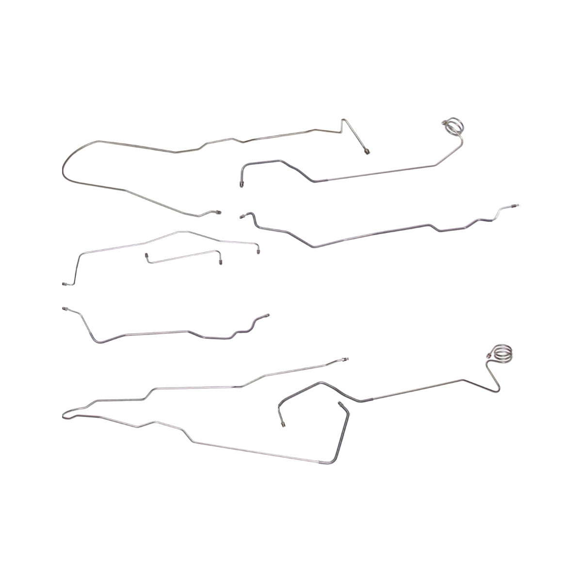 1973-80 Chevrolet GMC Truck 2WD 1/2-Ton Shortbed Power Disc Brake Line Kit 8pc, OE Steel