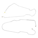 1973-80 Chevrolet GMC Truck 2WD 1/2, 3/4-Ton Std. Cab Longbed 1/4" Front to Rear Brake Line Kit 2pc, OE Steel