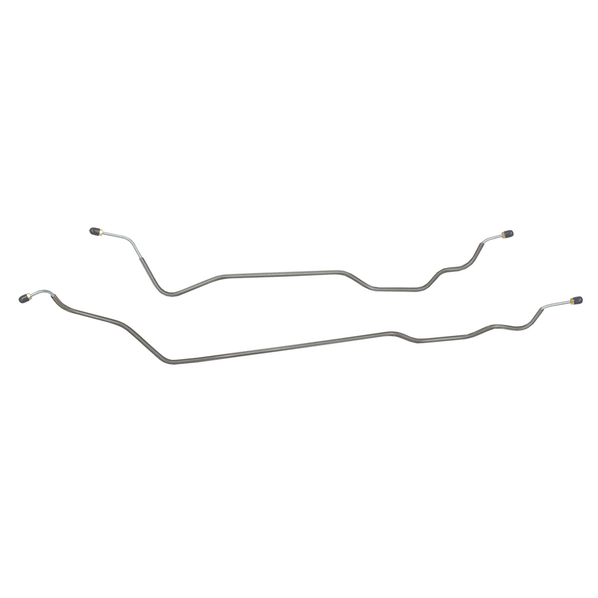 1973-80 Chevrolet GMC Truck 2WD 3/4, 1-Ton, w/ Corporate Rear (14-Bolt Cover) 3/16" Rear Axle Brake Lines 2pc, OE Steel