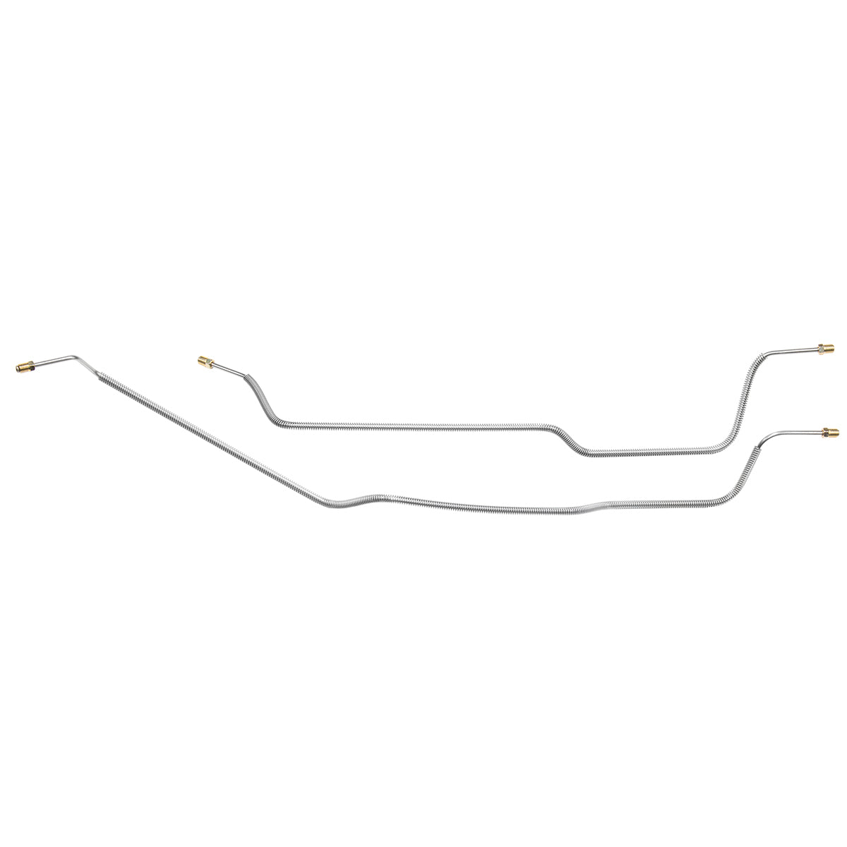 1973-80 Chevrolet GMC Truck 4WD 3/4, 1-Ton w/Corporate Rear 14-Bolt Cover Rear Axle Brake Lines 2pc, OE Steel