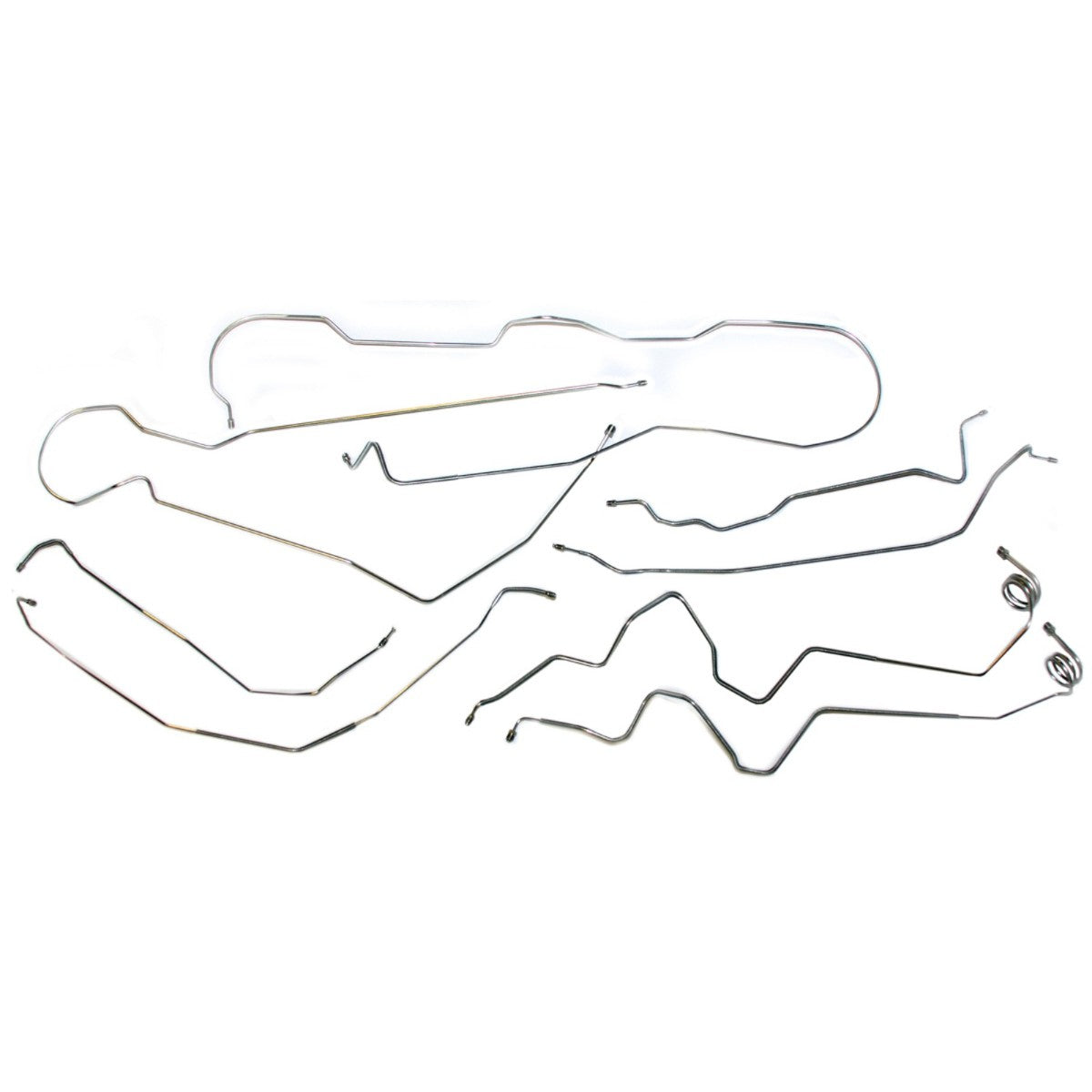 1981-87 Chevrolet GMC Truck, 4WD 1/2-Ton Long Bed w/o Load Valve, Power Disc Brake Line Kit, 8pc, OE Steel