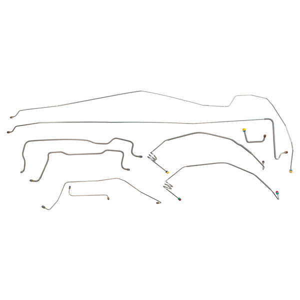 1981-92 Chevrolet/GMC Truck C30 2WD 1-Ton Regular Cab Longbed Dually w/Load Valve Power Disc Full Brake Line Set, OE Steel