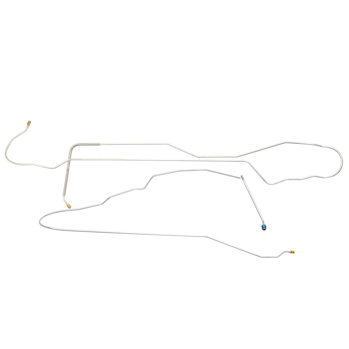 1981-87 Chevrolet/GMC Truck 2WD 3/4-Ton Std. Cab Longbed 1/4" F to R Brake Lines 2pc, OE Steel