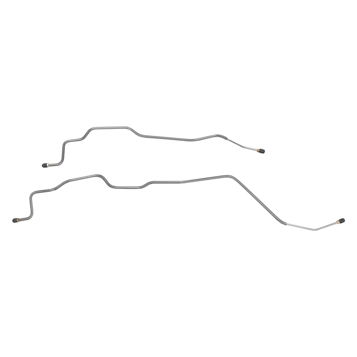 1981-87 Chevrolet GMC Truck 2WD 3/4-Ton w/Corporate 14-Bolt Rear Axle Brake Lines 2pc, OE Steel
