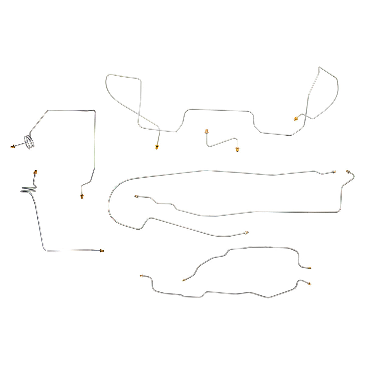 1988 Chevrolet GMC Truck 4WD 1/2-Ton Std. Cab Short Bed Power Disc Complete Brake Line Kit 11pc, OE Steel
