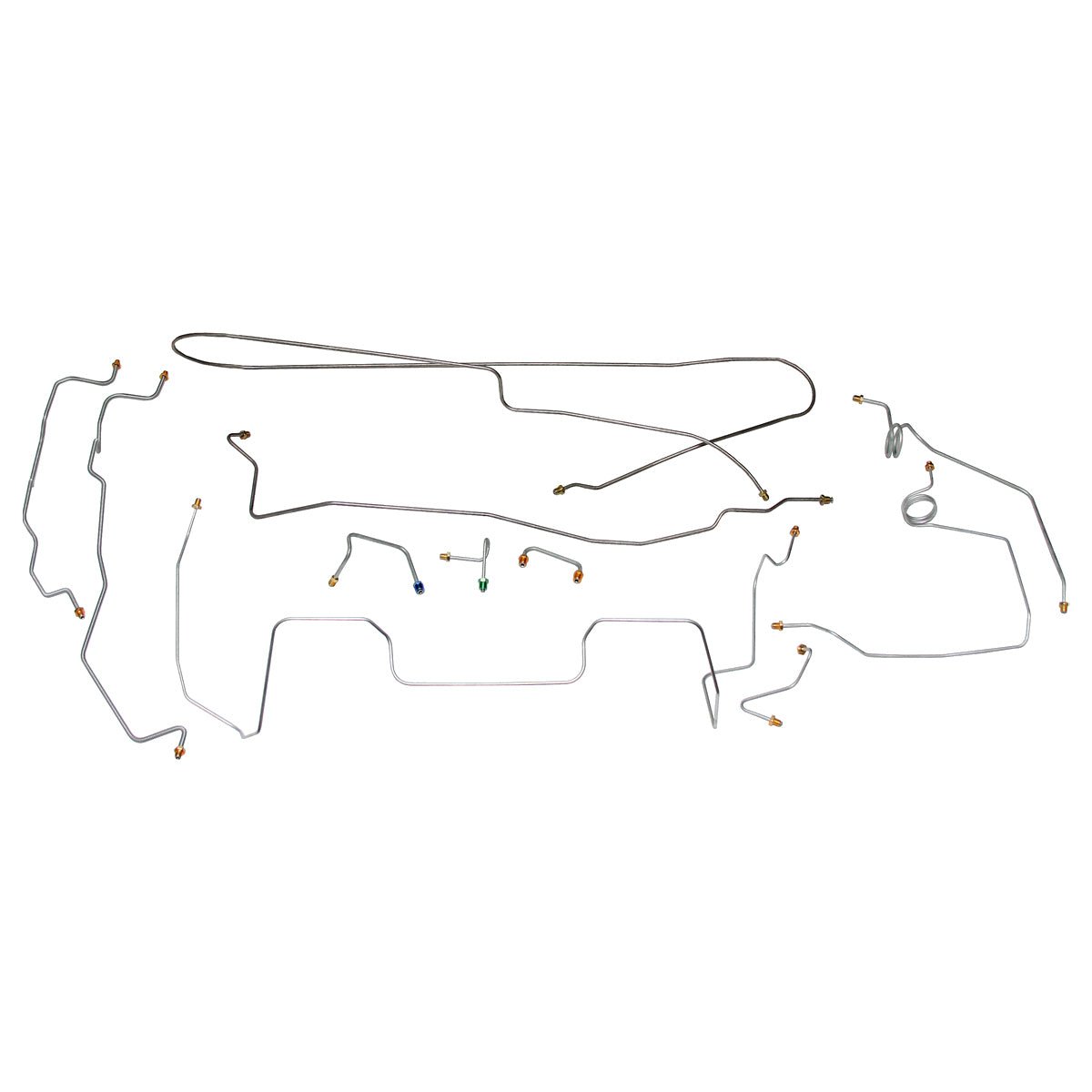 1989 Chevrolet/GMC Truck 4wd 1/2 Ton Extended Cab Longbed Power Disc Brake Line Kit 11pc, OE Steel