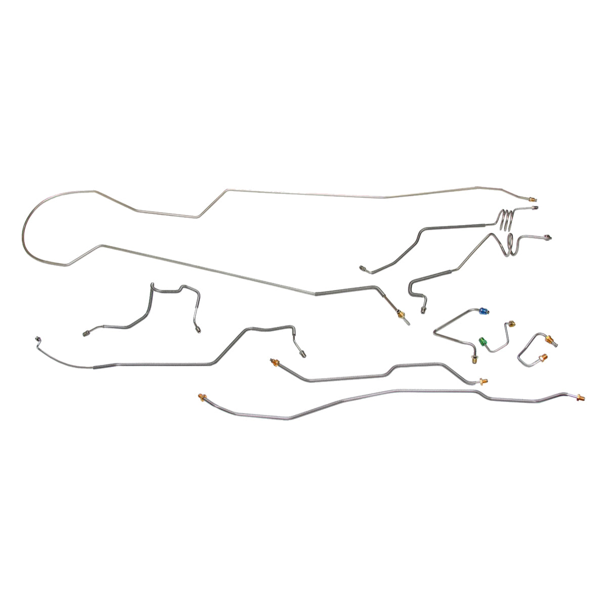 1989-93 Chevrolet GMC S-10 Truck 2wd Power Disc Brake Line Kit 10pc, Standard Cab Shortbed, OE Steel