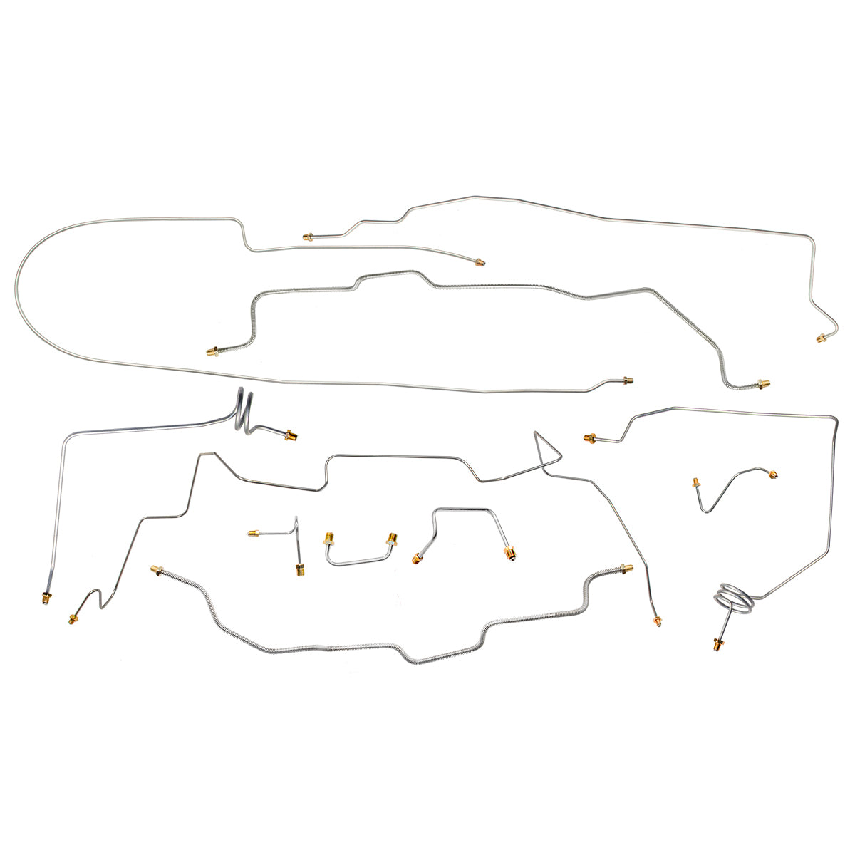 1989 Chevy/GMC Truck 4wd 3/4 Ton Power Disc Brake Line Kit, Std. Cab, Longbed, 11pc, OE Steel