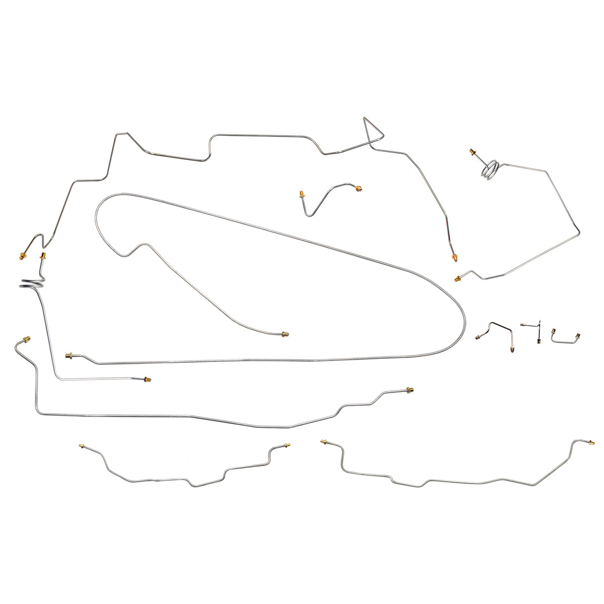 1989 Chevrolet & GMC Truck 4WD 3/4 Ton Ext Cab Longbed Power Disc Brake Line Kit 11pc, OE Steel