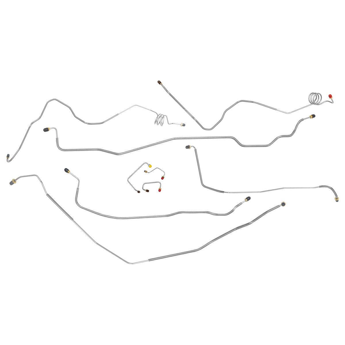 1990-1991 Chevrolet GMC Blazer Jimmy 4wd Power Disc Brake Line Kit, 11pc OE Steel
