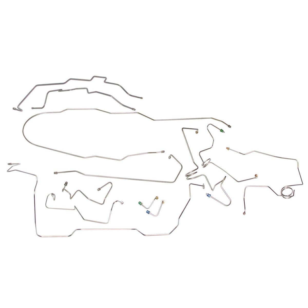 1992-94 Chevrolet GMC Blazer Tahoe Yukon 4WD Power Disc Brake Line Kit 10pc, OE Steel