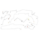 1992-94 Chevrolet GMC Suburban 4WD 1/2-Ton Power Disc Brake Line Kit 12pc, OE Steel
